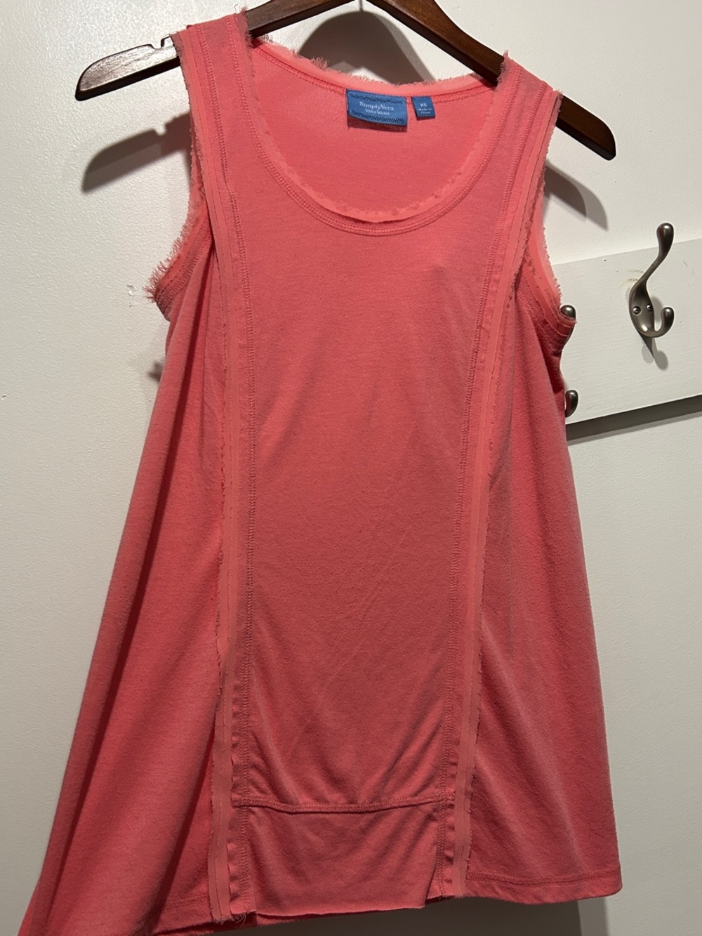 Simply Vera Vera Wang Coral A-Line Sleeveless Tank